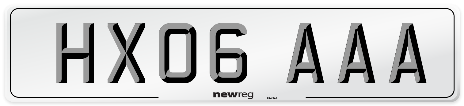 HX06 AAA Number Plate from New Reg